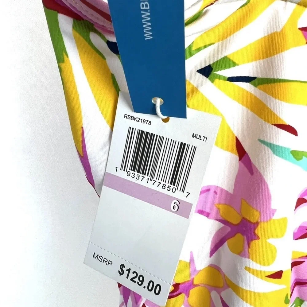 Bleu Rod Beattie Women’s Multicolor Floral One Piece Swimsuit Size 6
